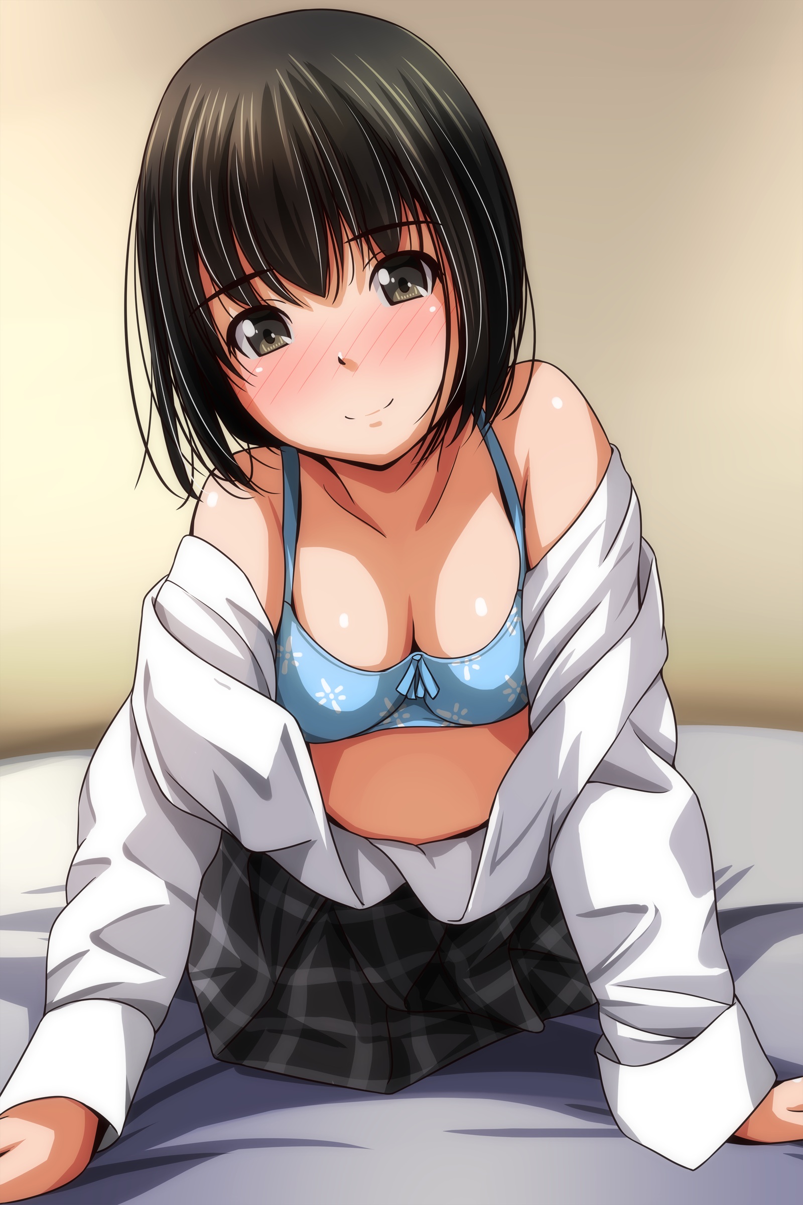 Matsunaga Kouyou Bra Cleavage Loli Open Shirt Seifuku Yande Re